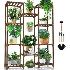 Plant Stand Indoor Outdoor, Tall Plant Shelf for Multiple Plants